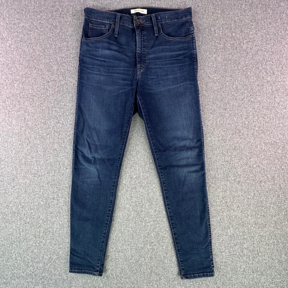 Madewell Jeans Womens 30 10" High-Rise Skinny Dark Wash Blue Stretch Denim
